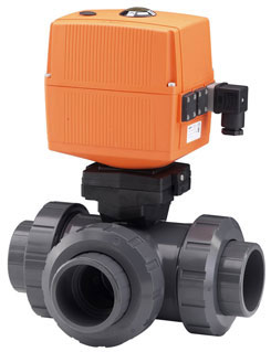 3-Way-Ball Valve with electric actuator Type 185-188 